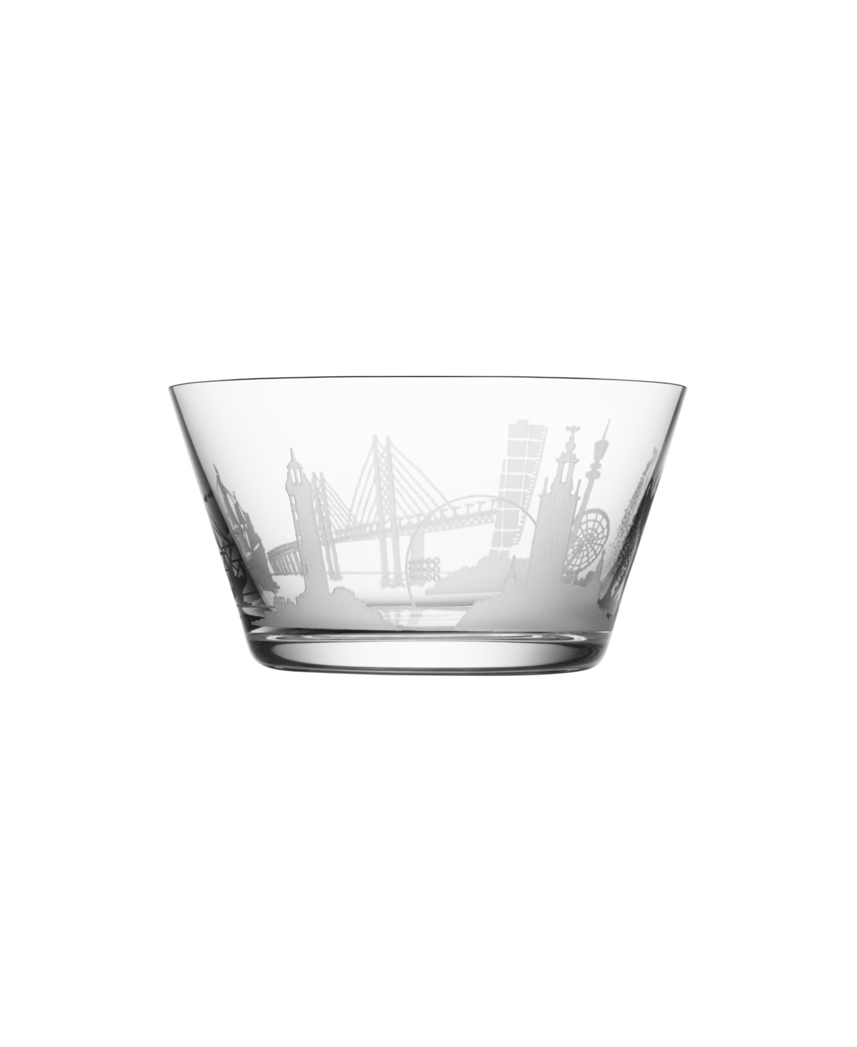 Orrefors Sweden Cities Bowls In Transparent