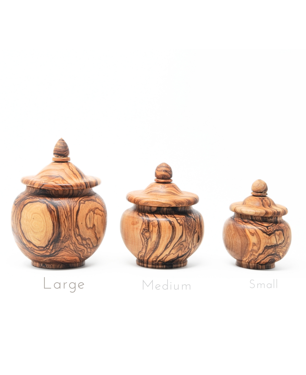 BeldiNest Olive Wood Acorn Sugar Bowl