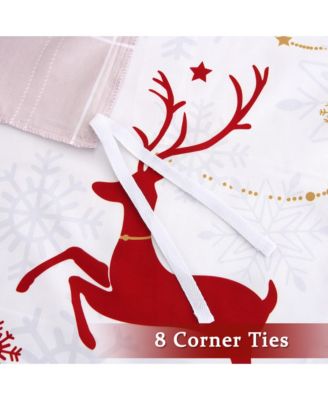 3 Pieces Christmas Holiday Bedding Duvet Cover Set, Queen