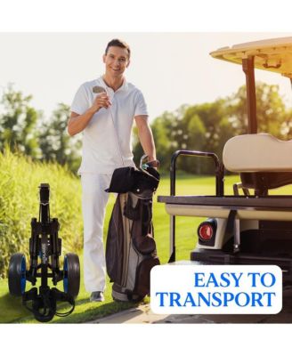 Foldable 2-Wheel Golf Push Cart, Aluminum Pull Cart