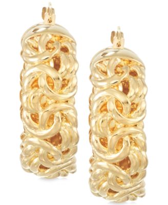 14k gold byzantine earrings