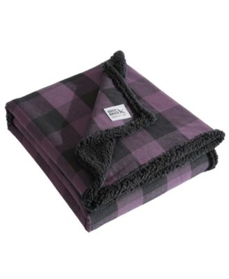 Plaid Cotton Yarn Dye Flannel Reversible Throw, 60" x 50"