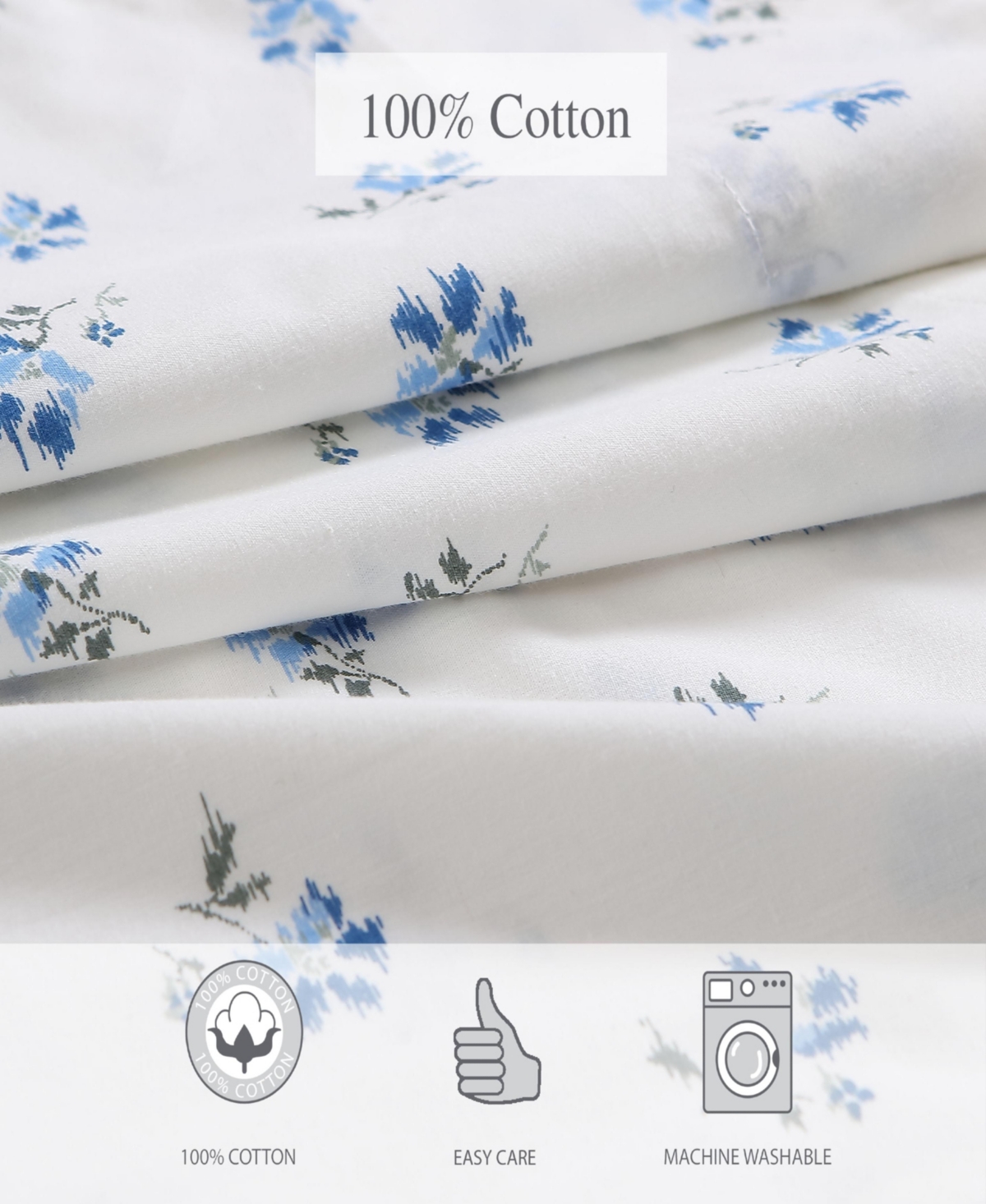 Stone Cottage Sketchy Ditsy Cotton Blue 3 Piece Duvet Cover Set-Full/Queen