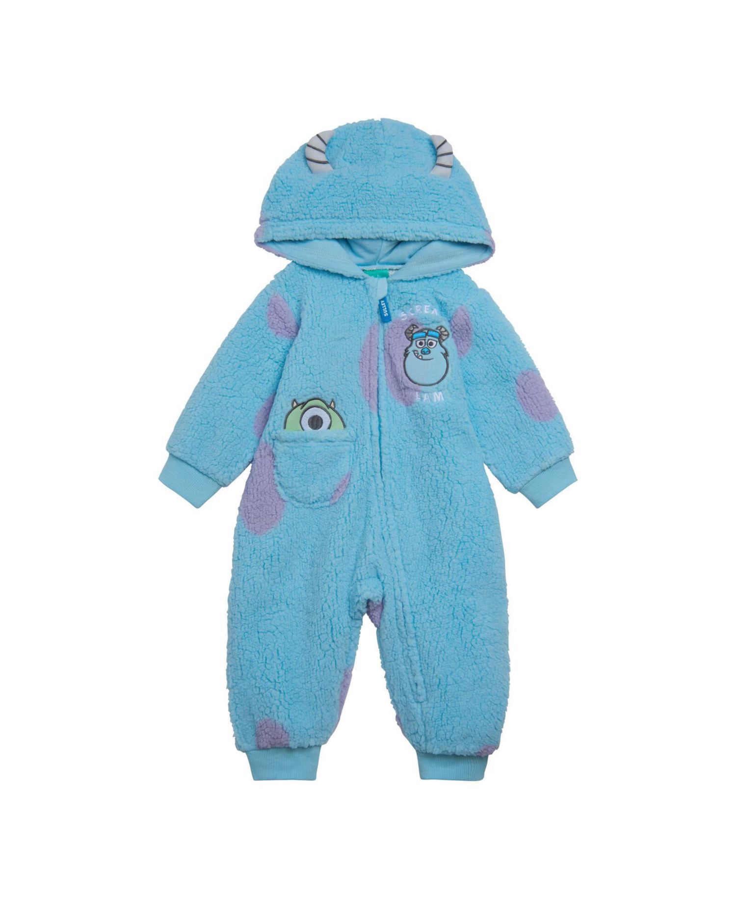 Baby Boys Cozy Faux Sherling Zip Up Cosplay Coverall Newborn to (Newborn - 24 Months)