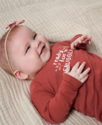 Baby Girls Long Sleeve Onesies Bodysuits, 6-Pack