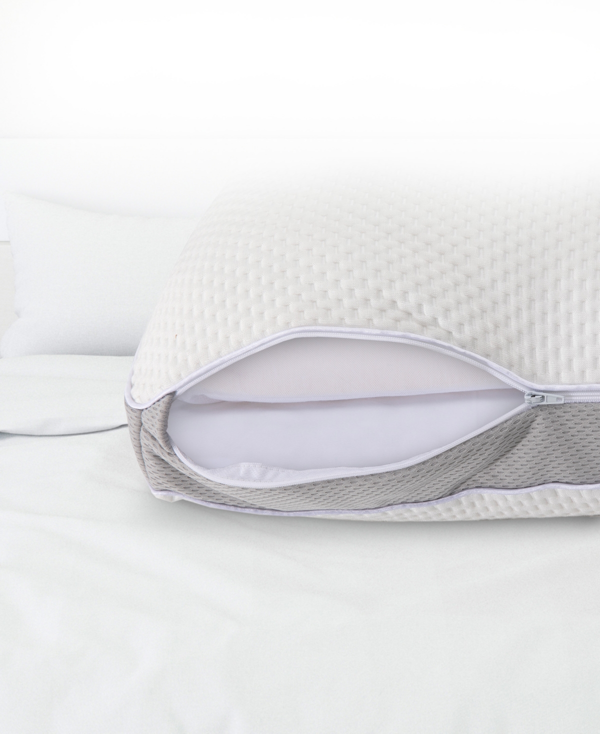 Cheer Collection Dual-sided Memory Foam Pillow, Standard In White