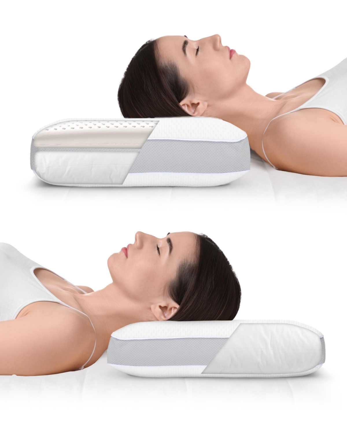 Cheer Collection Dual-sided Memory Foam Pillow, Standard In White