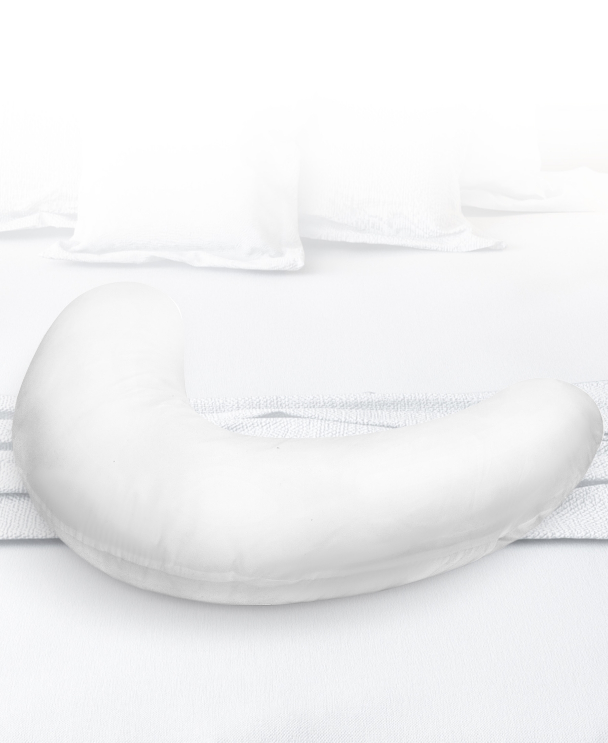 Cheer Collection Boomerang Shaped Microfiber Pillow In White