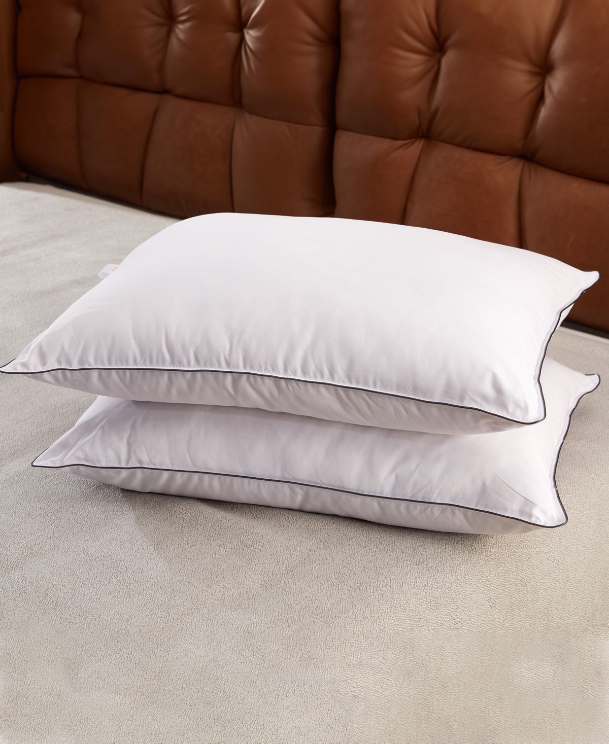 Cheer Collection Soft And Silky Cotton Kapok 2-pack Pillows, King In White