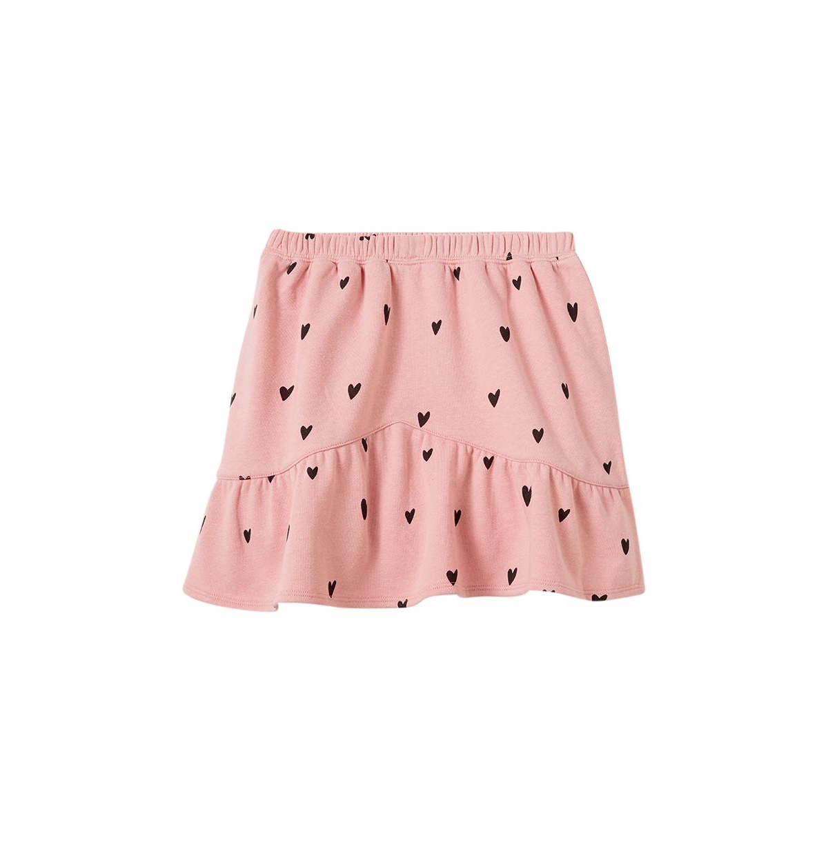 Cotton On Girls Everly Fleece Skirt -hearts