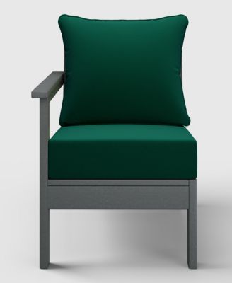 Outdoor Patio HDPE Left Arm Sectional Corner Club Chair with Patio Cushions