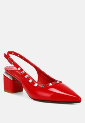 Womens Hiral Stud Embellished Slingback Sandals