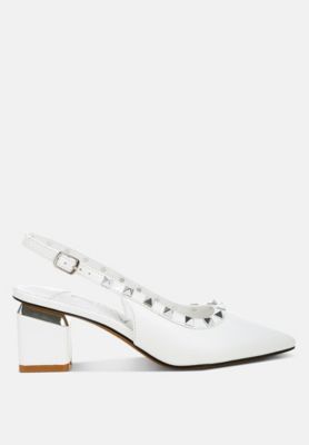 Womens Hiral Stud Embellished Slingback Sandals