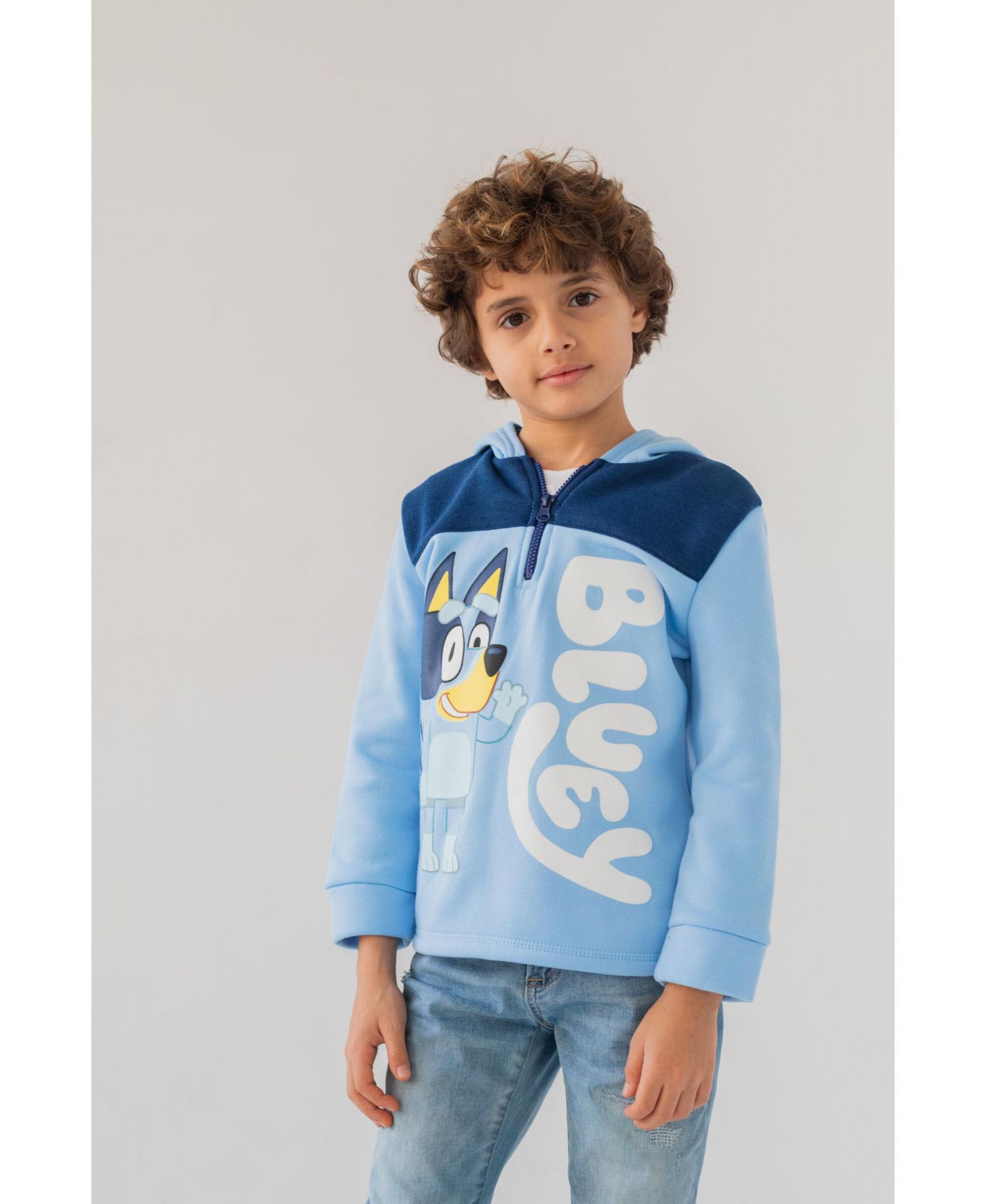 Boys Bingo Fleece Half Zip Hoodie to