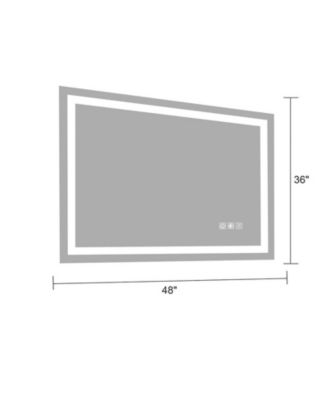 LED Bathroom Mirror with Lights 48 x 36 Inch/60x36 Inch LED Vanity Mirrors Wall Mounted Dimmable Front Lighted Anti-Fog Makeup Mirror for Bedroom 48 x 36 inch