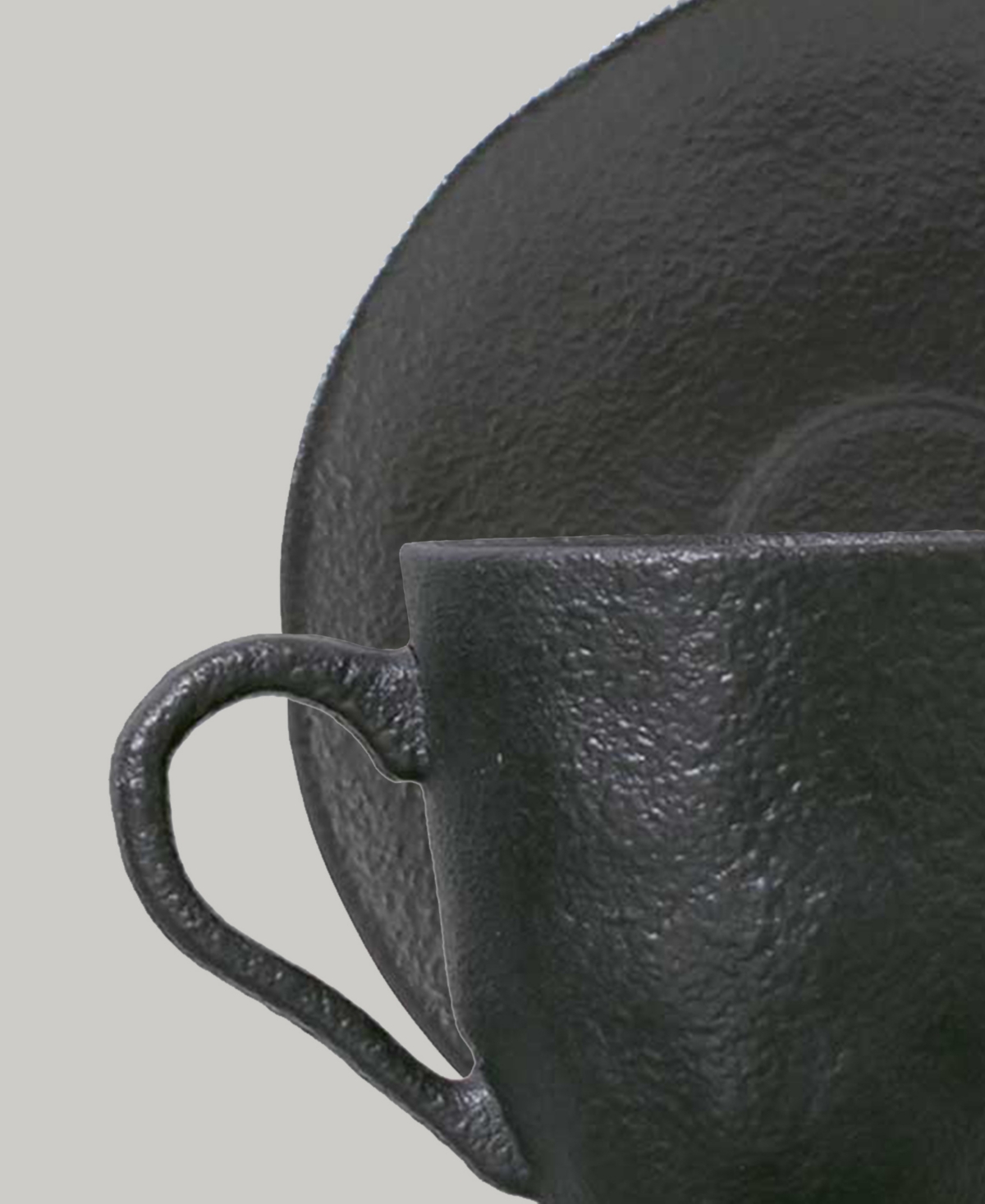 Porto Brasil Stoneware Coffee Cup And Saucer Set, Service For 6 In Matte Black