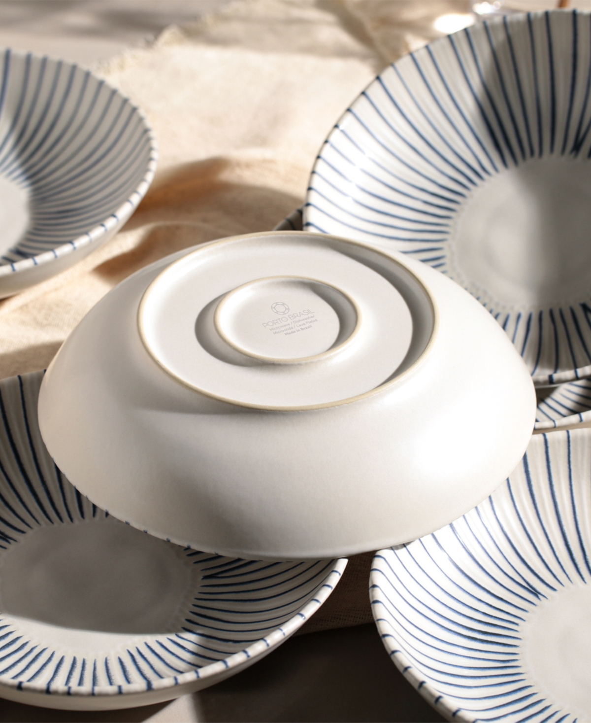 Porto Brasil Elemento Stoneware Salad Bowls, Set Of 6 In Elemento