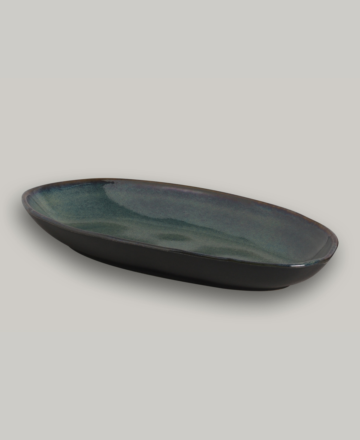 Porto Brasil Stoneware Large Deep Oval Platters, Set Of 4 In Oceano