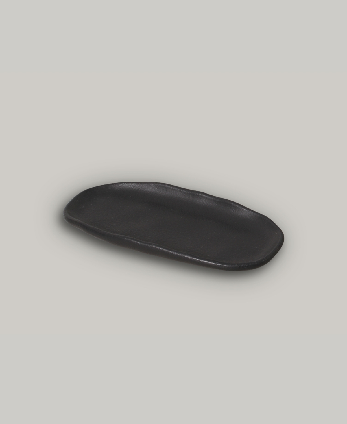 Porto Brasil Stoneware Shallow Oval Platters, Set Of 4 In Matte Black