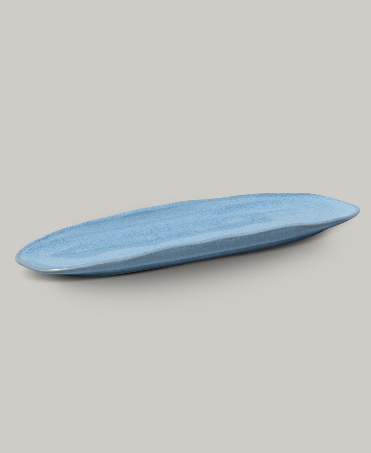 Porto Brasil 14.17" Stoneware Large Shallow Oval Platters, Set Of 4 In Breeze