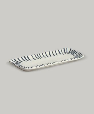 Stoneware Rectangular Platters, Set of 4