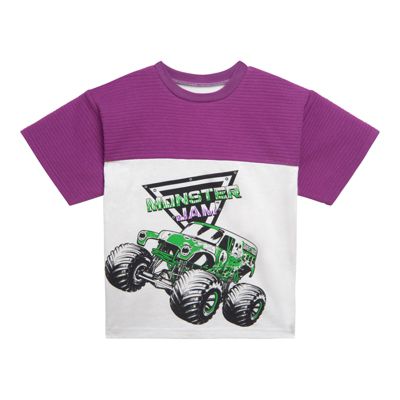 Boys Grave Digger Ottoman Ribbed T-Shirt and French Terry Shorts Outfit Set