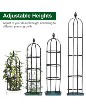 2-Pack Garden Obelisk Trellis Rustproof Tower for Climbing Plants, Flowers & Vegetable Support