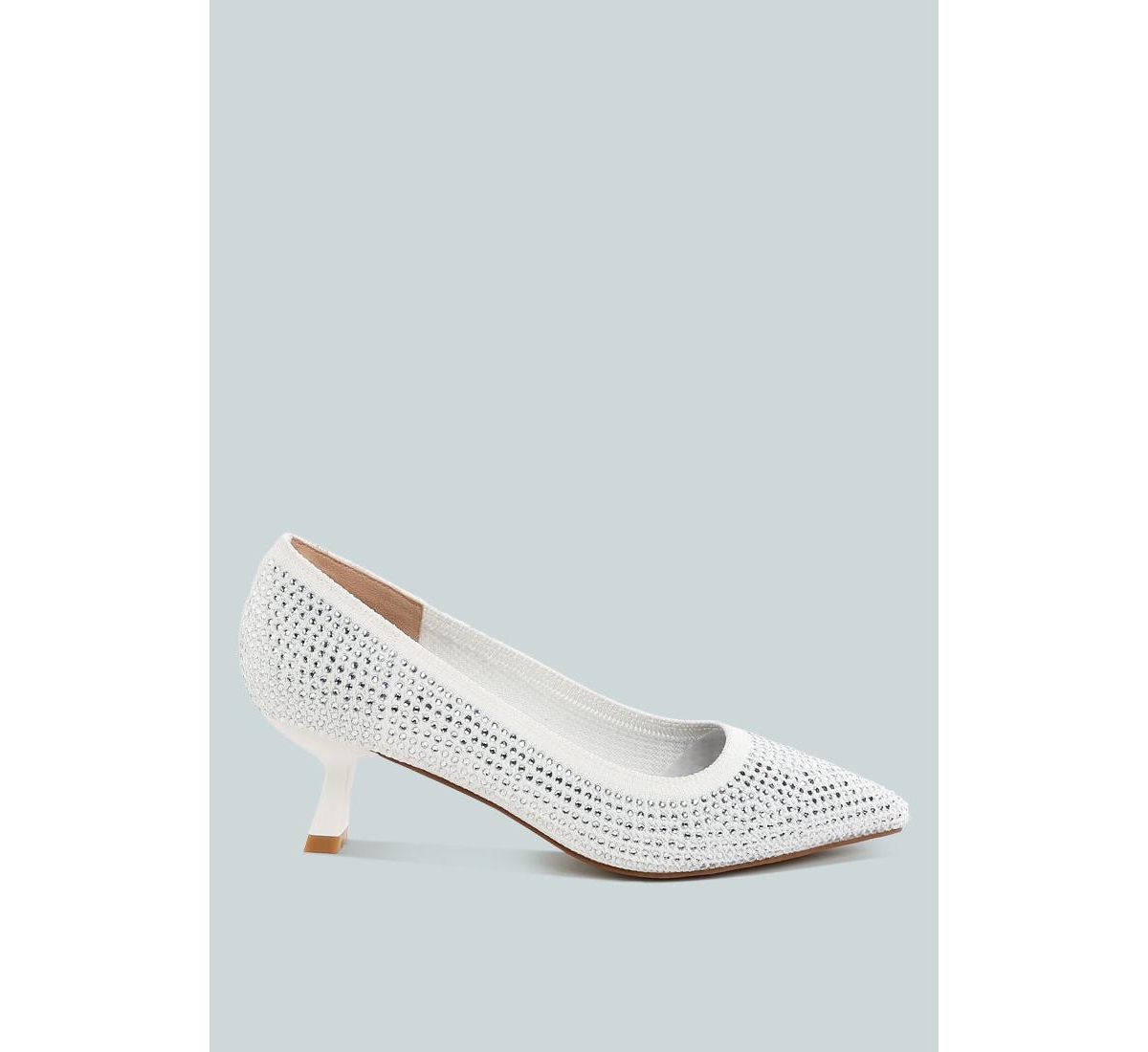Vimto Breathable Flyknit Rhinestone Pumps - Red