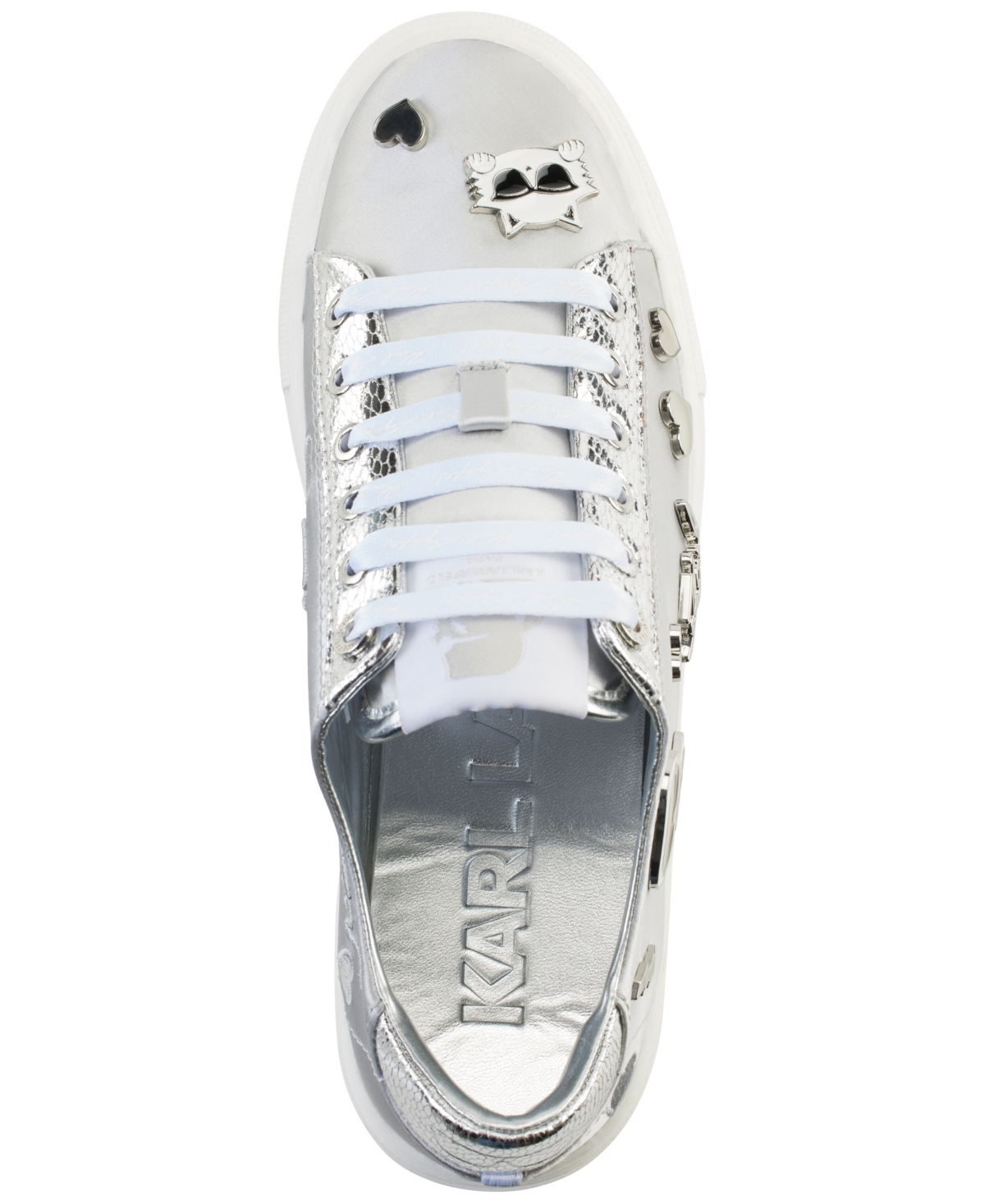 KARL LAGERFELD WOMEN'S CATE PINS LACE-UP SNEAKERS 