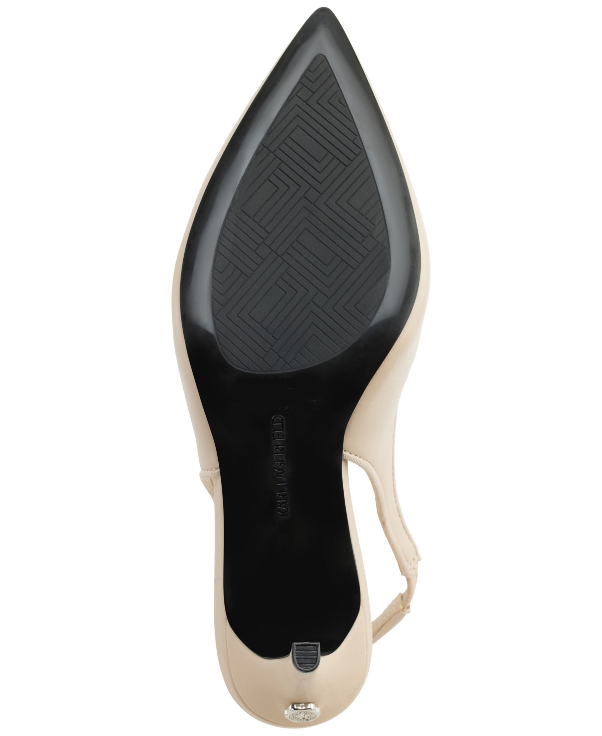 Karl Lagerfeld Paris Rosalyn Slingback Pointed Toe Pump In Dusty Nude