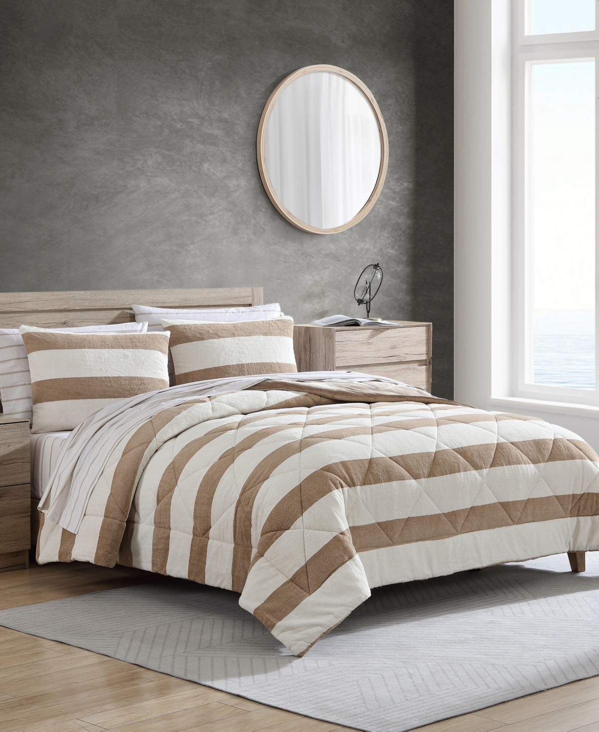 Closeout! Nautica Lawndale Twill Plush 3-Pc. Comforter Set