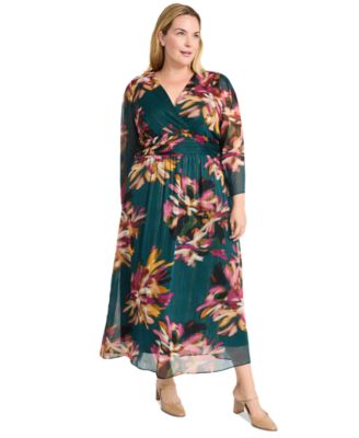 Maggy London Plus Size Floral-Print Maxi Dress - Macy's