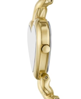 Women's Monroe Heart Three-Hand Gold-Tone Stainless Steel Watch, 27mm
