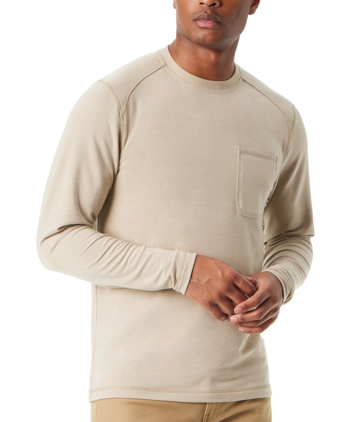Bass Outdoor Men's Long-sleeve Ribbed T-shirt In Trench Coa