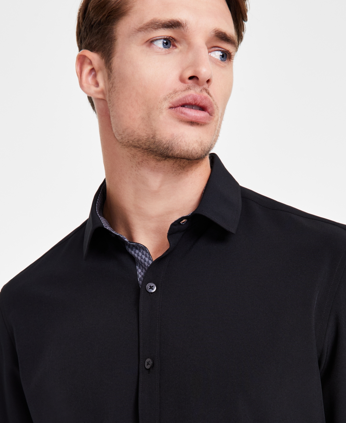 ALFANI MEN'S ALFATECH REGULAR-FIT PERFORMANCE STRETCH BUTTON-DOWN SHIRT, EXCLUSIVELY AT MACY'S 