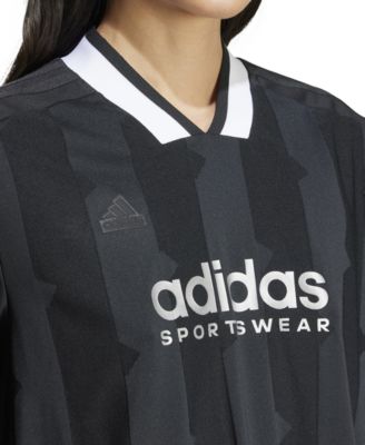 ★adidas★ Tiro Cut 3S Jacquard Long Sleeve Tee Black IX3711 Women's Long Sleeve Jersey adidas Tiro Cut 3-Stripes