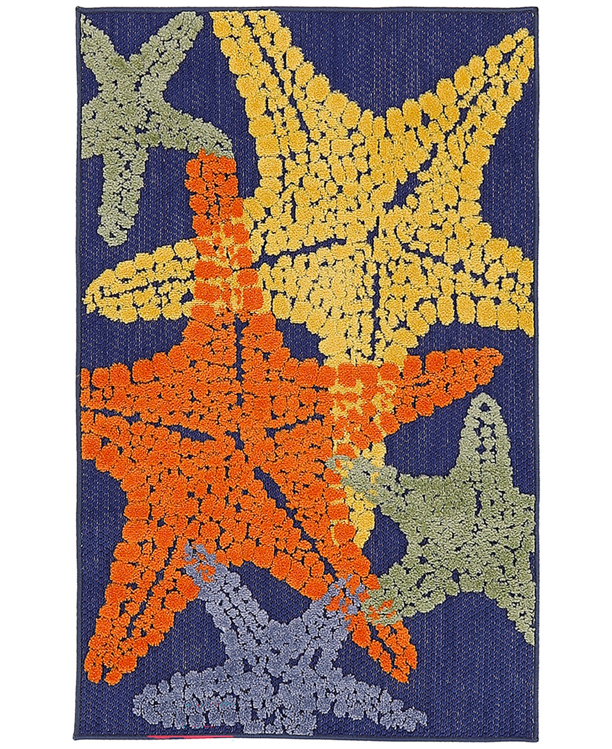 Nourison Home Aloha Alh28 2'8"x4' Area Rug In Blue,multi