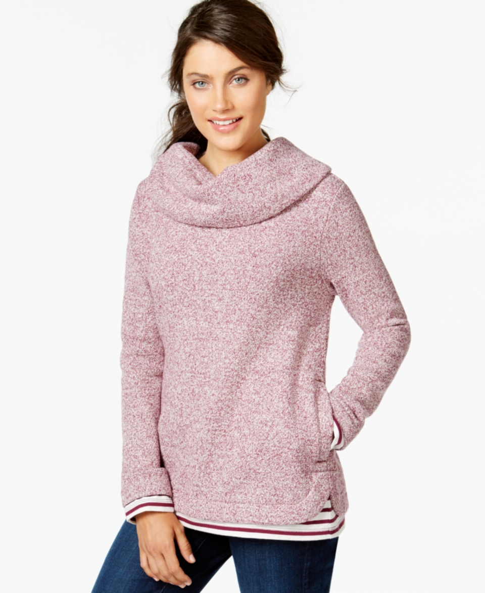 Tommy Hilfiger Layered Cowl Neck Top   Tops   Women