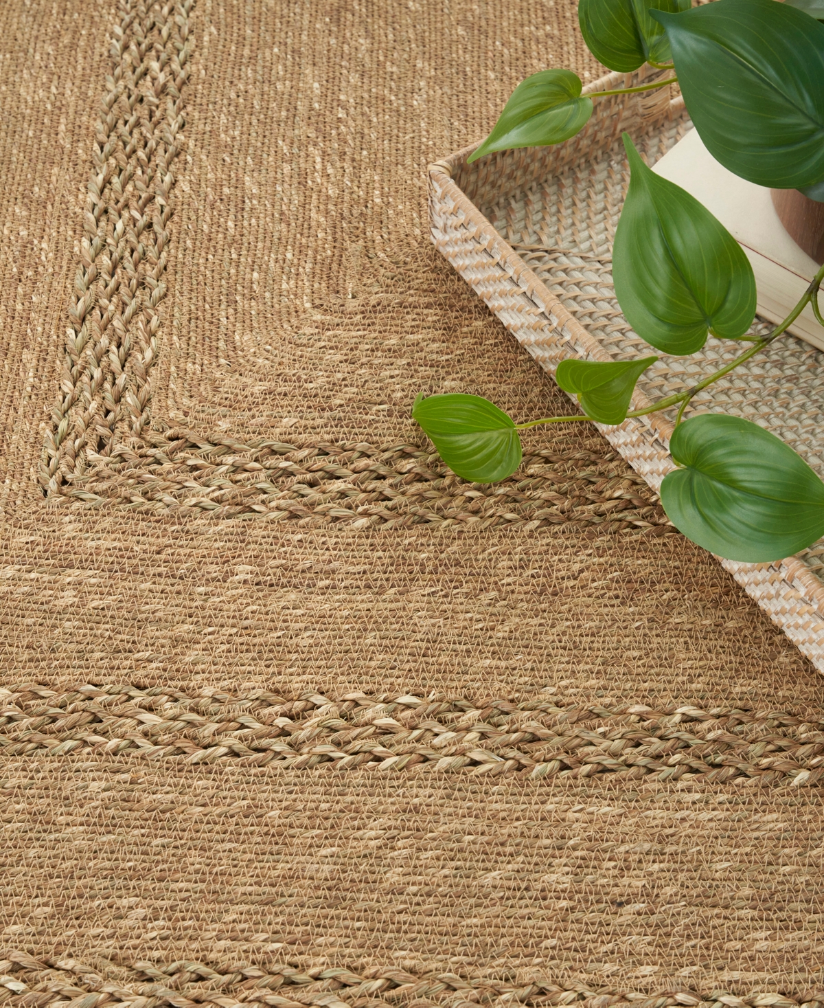 Nourison Home Natural Seagrass Nsg01 4'x6' Area Rug In Taupe
