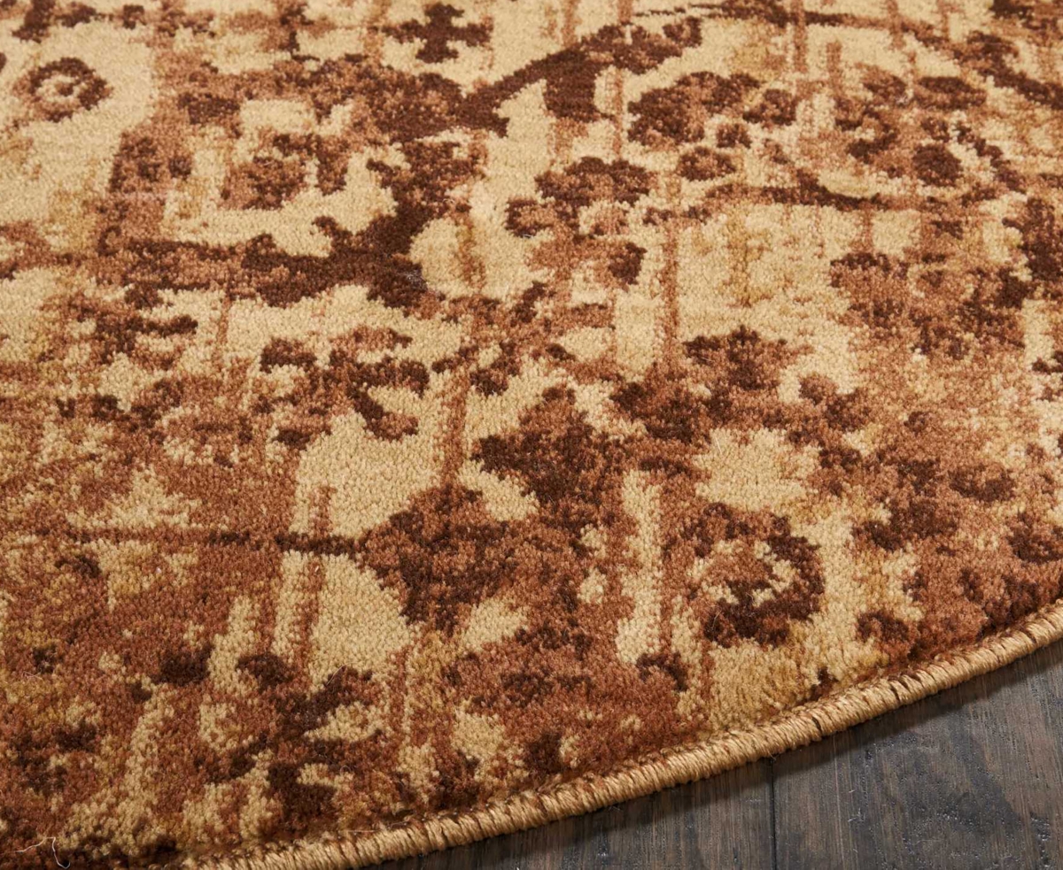 Nourison Home Somerset St757 5'6"x5'6" Round Area Rug In Latte