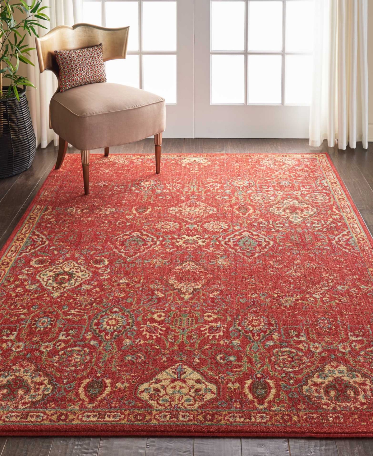 Nourison Home Somerset St90 3'6"x5'6" Area Rug In Brick