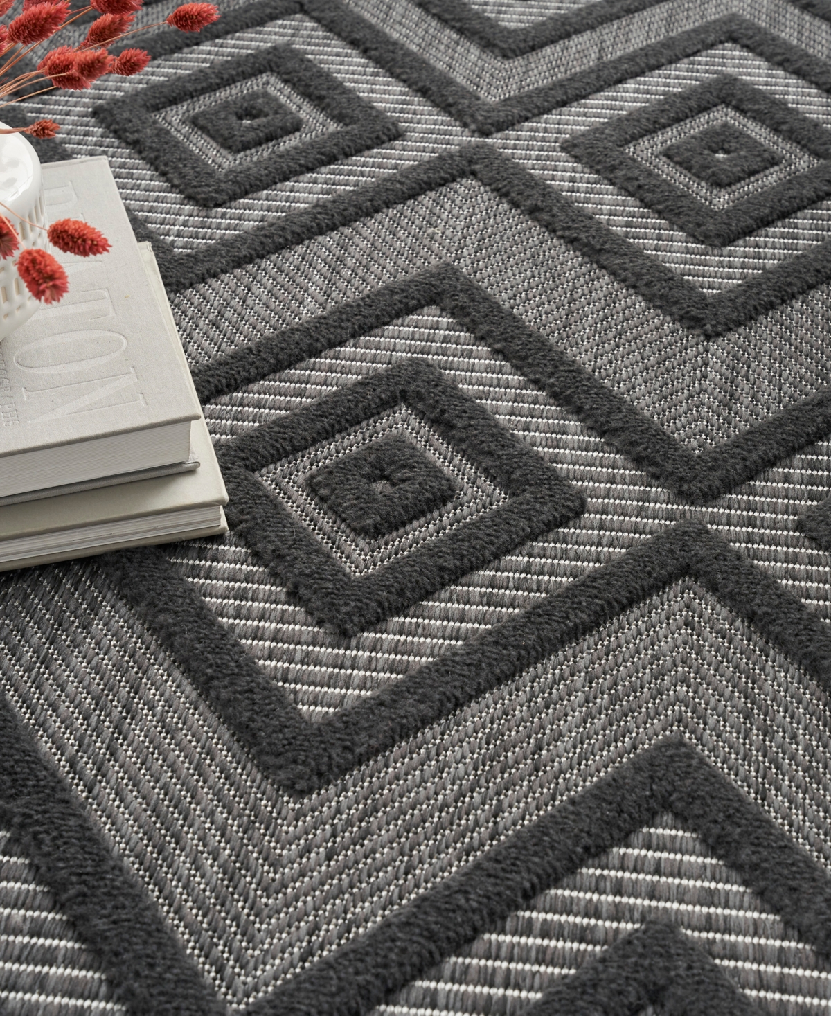 Nourison Home Versatile Nrv01 4'x6' Area Rug In Charcoal
