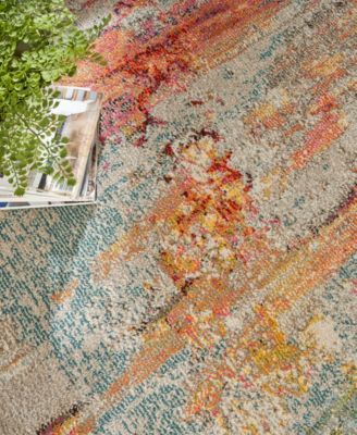 Celestial CES02 5'3"x5'3" Round Area Rug