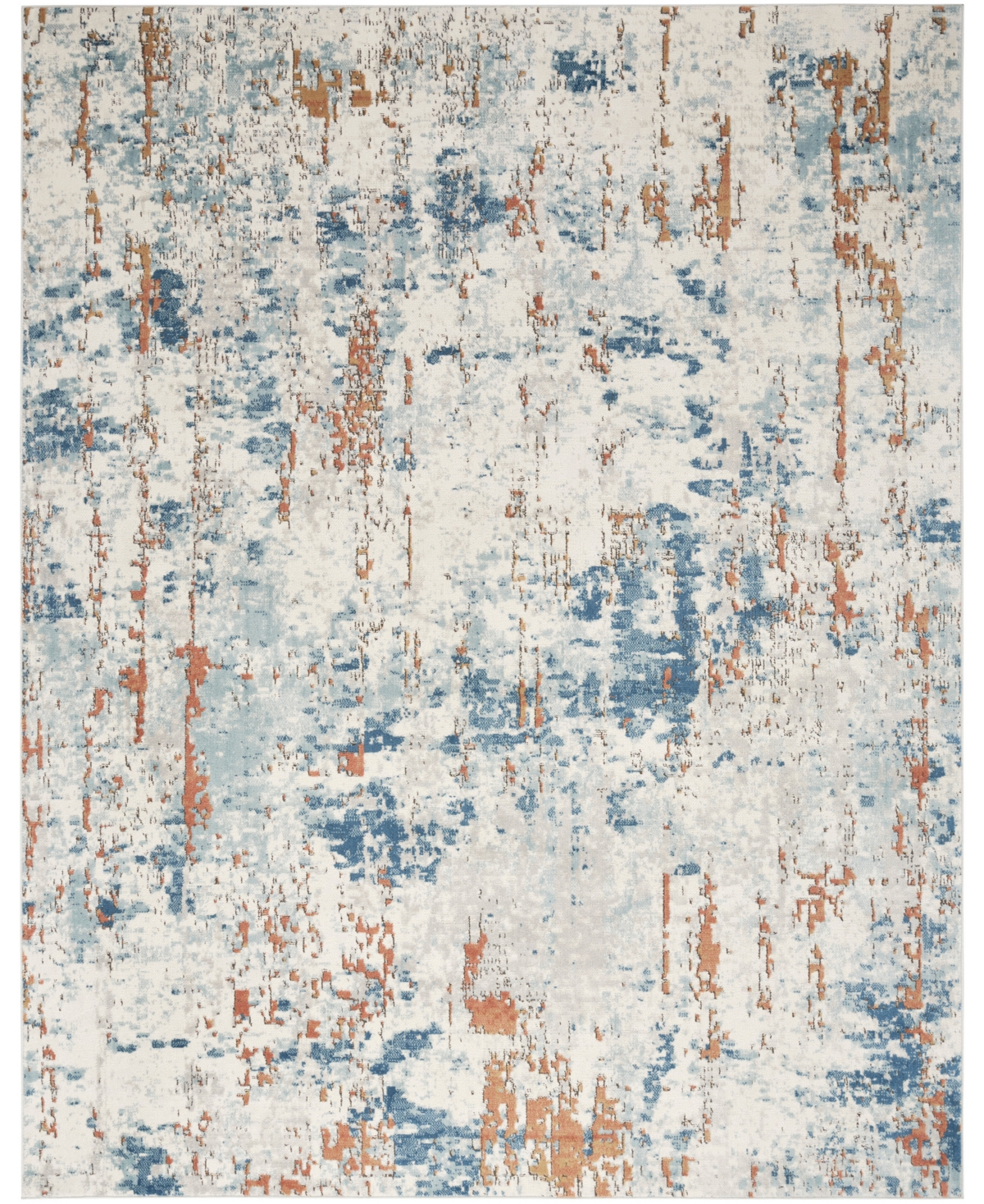 Nourison Home Quarry Qua01 5'3"x7'3" Area Rug In Beige,blue