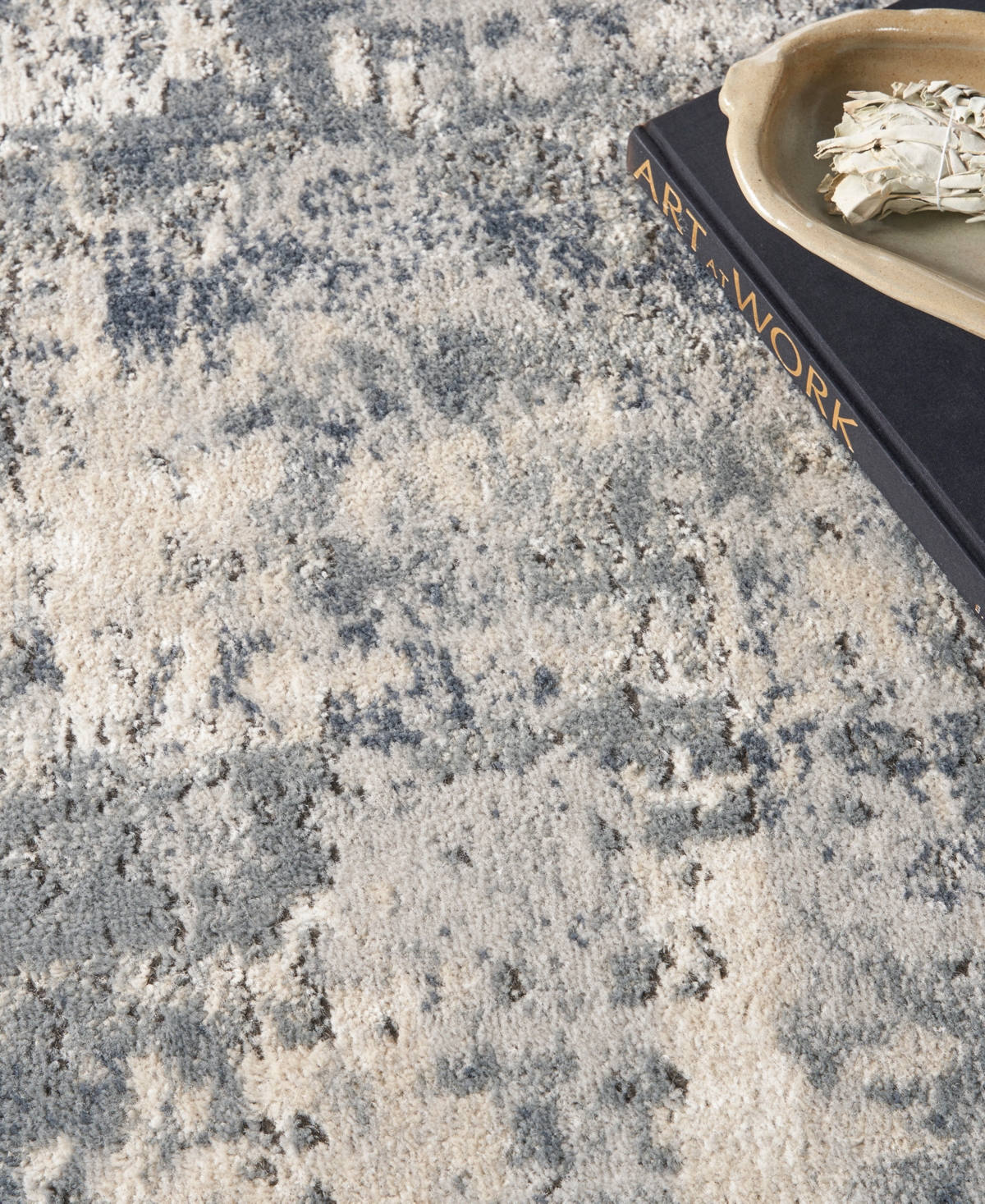 Nourison Home Quarry Qua04 3'9"x5'9" Area Rug In Gray,beige