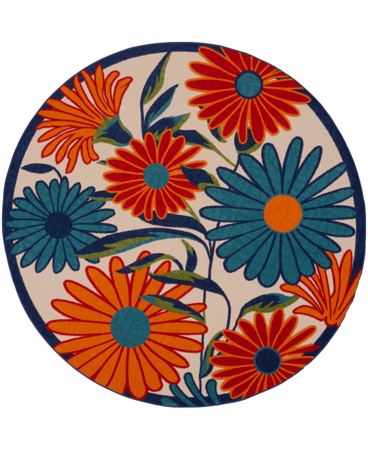 Nourison Home Aloha Alh33 7'10"x7'10" Round Area Rug In Multi