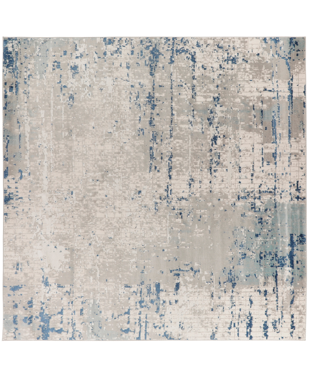 Nourison Home Quarry Qua01 7'10"x7'10" Square Area Rug In Ivory,gray