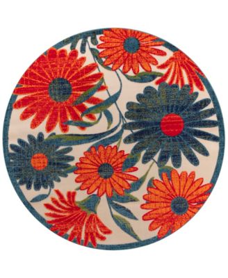 Aloha ALH33 5'3"x5'3" Round Area Rug