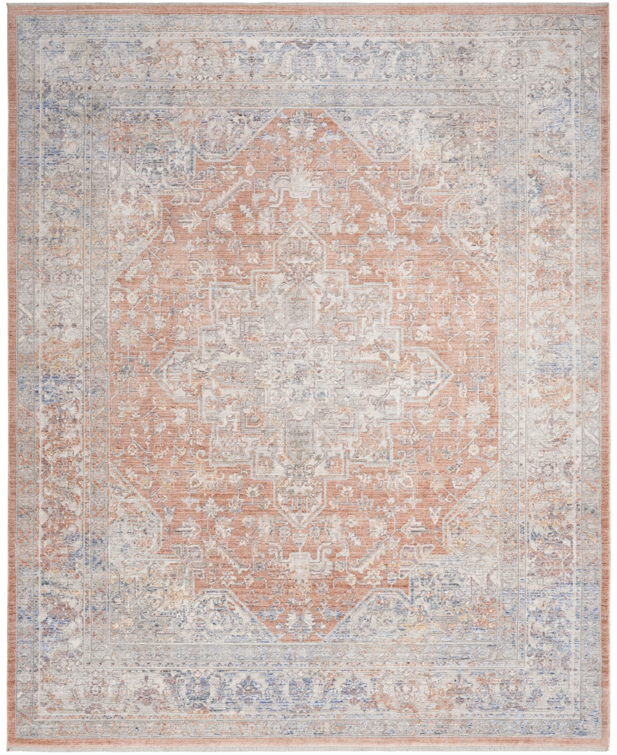 Nourison Home Elegant Heirlooms Elh01 7'10"x10' Area Rug In Blue,multi