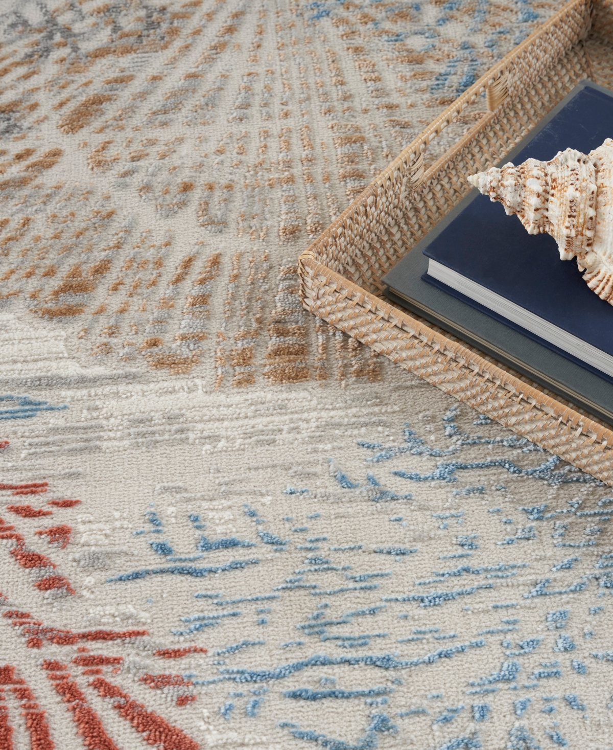 Nourison Home Seaside Sds04 5'3"x7'3" Area Rug In Multi